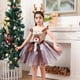 thumbnail image 5 of Disfraces de Navidad para niños europeos y americanos, disfraces de vacaciones de alce y reno, falda tutú, vestido de malla con lentejuelas, 5 of 5