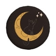 thumbnail image 2 of DouZhe Waterproof Spare Tire Cover, Cartoon Cat Moon Sky Prints Adjustable Wheel Covers Fit for Jeep Trailer RV SUV Car, 17 inch, 2 of 7
