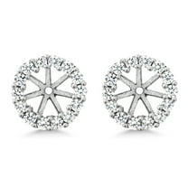 Gem Stone King 925 Sterling Silver Earring Jackets for 5mm Round Studs for Women