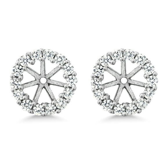 Gem Stone King 925 Sterling Silver Earring Jackets for 5mm Round Studs for Women