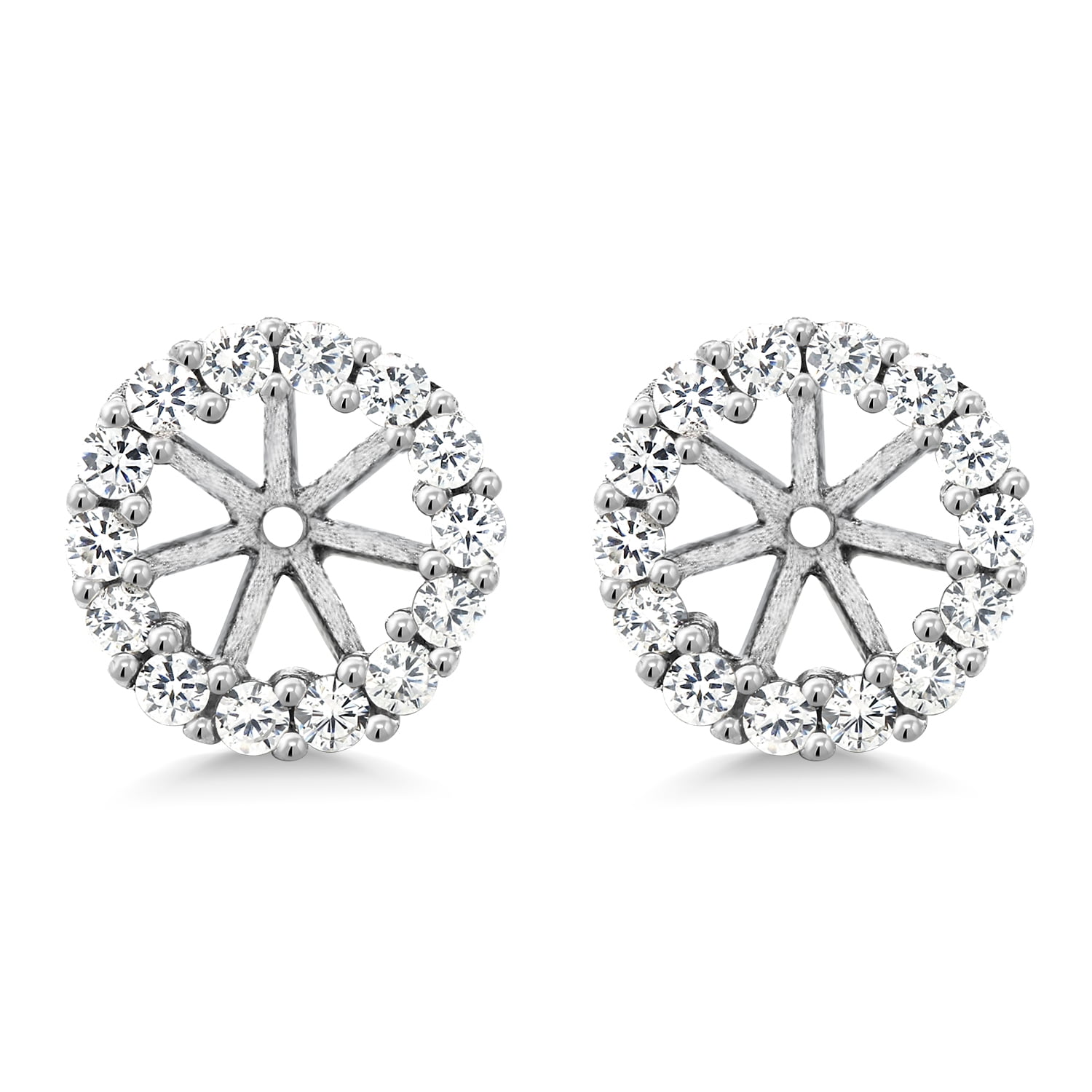Gem Stone King 925 Sterling Silver Earring Jackets for 5mm Round Studs for Women