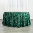 thumbnail image 6 of Efavormart 120" Big Payette Hunter Emerald Green Sequin Round Tablecloth Premium Collection Table Cover Sparkle Metallic Sequence TableClothe for Birthday Party Baby Shower Wedding Covers, 6 of 11