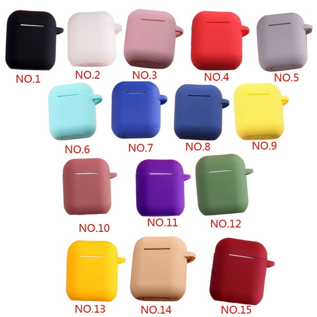 Earphone Charging Case Protector Anti-lost Silicone Solid cover Charging Color Design Protective Cover Replacement For AirPods