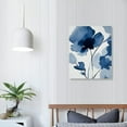 thumbnail image 3 of HENGT  Abstract Botanical Floral Wall Art Indig Blue Eucalyptus Leaf Picture Wall Decor Watercolor Plant Prints Painting Minimalist Boho Botanical Poster Set for Living Room Bedroom, 3 of 4