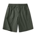 thumbnail image 4 of XDZJLR Men's Shorts Casual Summer Beach Nylon Waterproof Solid Color Loose Drawstring Short Pants, 4 of 6