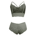 thumbnail image 4 of Uqiangy Bralette And Panty Set Plus Size Bra Sets Matching Bra And Panty Sets Bustier Bra for Women Lace Bralettes for Women Plus Size Plus Size Women's Lace Green 4XL, 4 of 6