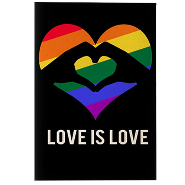 Catinbow Love Is Love Garden Pride Flag Vertical Double Sided Flag For Gay Lesbian Pansexual