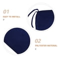 thumbnail image 3 of OULII 4pcs Beach Chair Cushion Dark Blue Polyester Comfort For Home Owners Garden, 3 of 8