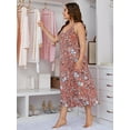 thumbnail image 2 of ebukurty Plus Size Nightgown for Women Sleeveless Flower Print Sleepwear, Sizes 1XL-4XL, 2 of 11