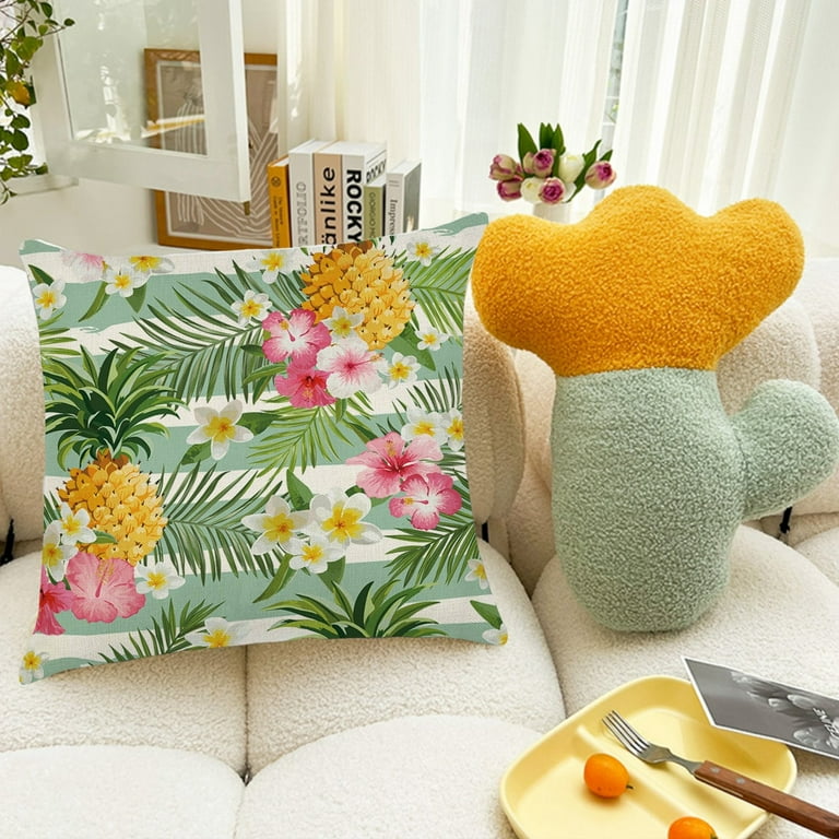 GUOWE Walmart week Clearance Sale Tropical Plants Pineapple Pillow Cover Cushion Cover Summer Forests Home Pillow Cover Walmart