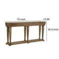 thumbnail image 5 of Benjara BM225666 Traditional Style Wooden Console with One Open Bottom Shelf, Brown, 5 of 5