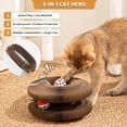 thumbnail image 4 of Magic Organ Cat Scratching Board with Bell-Ball, Durable Foldable & Reversible Infinity Style Interactive Kitty Kurlz Cat Scratcher for Indoor Cats Toy, Furniture Protector, Kitten Cats Accordion Toy, 4 of 8