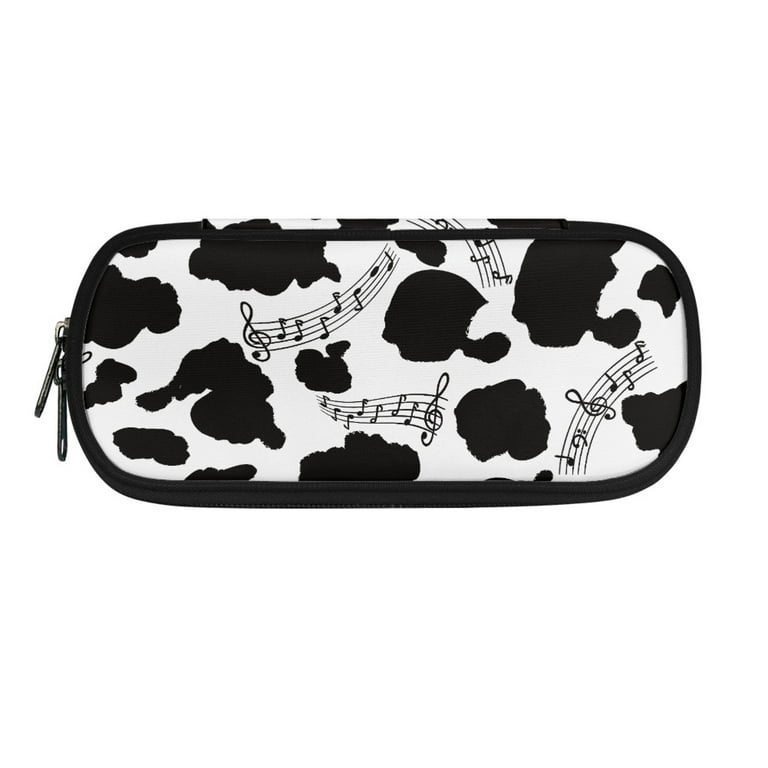 Brown White Cow Textures Custom Pencil Case Big Capacity Personalized  Pencil Bags with Zipper Customized Pencil Pouch Box for Girls Kids Adults