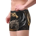 thumbnail image 2 of Honeii Vintage Metal Dragon Men's Underwear Boxer Briefs Pack, ComfortSoft Boxer Brief for Men, Moisture-Wicking Breathable-Small, 2 of 5