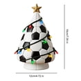 thumbnail image 6 of Dserfhy Sports Ball Inspired Christmas Tree Figurine Handcrafted Faux Leather Tree Shaped Tabletop Decoration with Golden Star Topper for Holiday Home Decor, 6 of 8