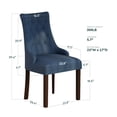 thumbnail image 2 of AFO Wing Back Dining Chairs Set of 2, Button Tufted Fabric Kitchen Chairs with Solid Rubberwood Legs, Upholstered High Back Side Chair, Blue, 2 of 8