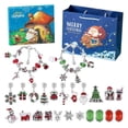 thumbnail image 1 of Calendario de Adviento de Navidad para niñas, Kit de pulsera azul con temática navideña, cuenta regresiva de 24 días, con 2 piezas, DIY, 2024, 1 of 4