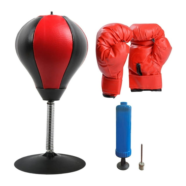 Pelota de reacción de boxeo, saco de boxeo Speed Ball con base de ventosa para hombres. Rojo negro