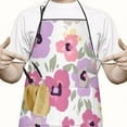 thumbnail image 2 of Pioneer Flower Floral Print Pattern Apron-Garden Aprons for Women with Pockets-Cotton Linen Waterproof Kitchen Cooking Gardening Aprons Adjustable for Kitchen,Cooking,BBQ and Salon 33x27 Inch, 2 of 7
