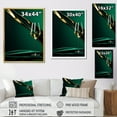 thumbnail image 4 of Designart "Prestige'S Profile Green Champagne II" Champagne Floater Framed Canvas Wall Art, 4 of 5