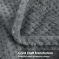 thumbnail image 6 of PiccoCasa Bed Blanket Mesh Soft Plush Fleece Blanket for Full 70"x78", Gray, 6 of 7