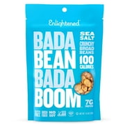 Enlightened Bada Bean Bada Boom Plant Protein Gluten Free Roasted Broad (Fava) Bean Snacks, Sea Salt, 4.5 Ounce (12 Count)