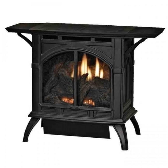 Empire VFD20CC30MN 20000 BTU Natural Gas Porcelain Mahogany Millivolt Contour Burner Log Set