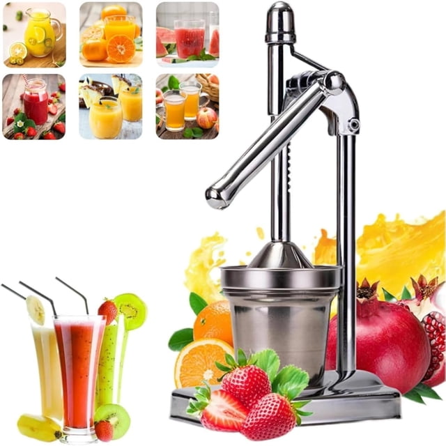 Cast Iron Juicer Hand Press,Effective Stainless Steel Manual Juicer Fruit Squeezer, Stainless steel material, easy to clean, Easy to Use,Home and Kitchen Essentials