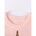 thumbnail image 3 of HWJAD Girls Unicorn Tulle Dresses Toddler Ruffle Sleeve Sparkle Tutu Dress Kids Birthday Party Clothes, 3 of 9