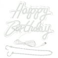 thumbnail image 2 of Happy Birthday Neon Sign, Led Neon Sign Night Light for Wall Decor, Acrylic USB Powered Happy Birthday Led Sign with Hanging Chains, for Party Bar Birthday Party Decoration, 2 of 8