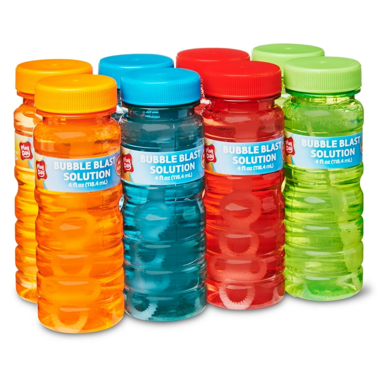 Playday 8pk 4oz Bubbles 8 Pack 4 Colors Pink Red Orange