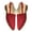 Red, variant on huanledash Women Slip-on Low Heel Closed Pointed Toe Backless Buckle Strap Mules Sandals