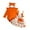 Z03-Orange, variant on HCNTES Newborn Baby Girl Outfit Long Sleeve Romper Suspender Skirt Overall Dress Three Piece Set For Baby Girls