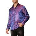 thumbnail image 4 of INSPIRE CHIC Shiny Satin Shirts for Men's Button Down Wedding Party Luxury Printed Shirt, 4 of 5