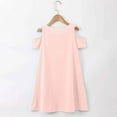 thumbnail image 5 of Little Girl Dresses Short Sleeve A-Line Tiered Swing Summer Pink Dresses For Girls Birthday Girl Dress Sundress Princess Dress, 5 of 5
