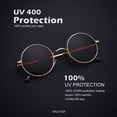 thumbnail image 4 of KALIYADI Round Polarized Sunglasses for Men Women Retro Metal Hippie Circle Style Sun Glasses UV Protection, 4 of 11