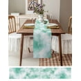 thumbnail image 3 of Summer Beach Abstract Blue Wave Table Runner 13x36in Non-Slip Cotton Linen Table Runners, Seaside Gradient Water Ripple Dresser Scarves TableRunner for Dinner Kitchen Dining Wedding Party, 3 of 9