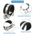 thumbnail image 3 of Uxcell T-Bolt Hose Clamp 4Pack 36-39mm Rubber Cushion Metal Intake Intercooler Clamps, 3 of 4