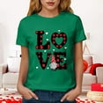 thumbnail image 6 of felwors Valentines Day Cute Love Heart Gnome Pink Women Girls Premium Tri-Blend T-Shirt(Green, XL), 6 of 8
