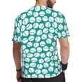 thumbnail image 2 of Wukai Green Baseball Print Men's Short-Sleeved Mesh T-Shirt,Quick-Dry Short Sleeve Workout T-Shirt-Large, 2 of 8