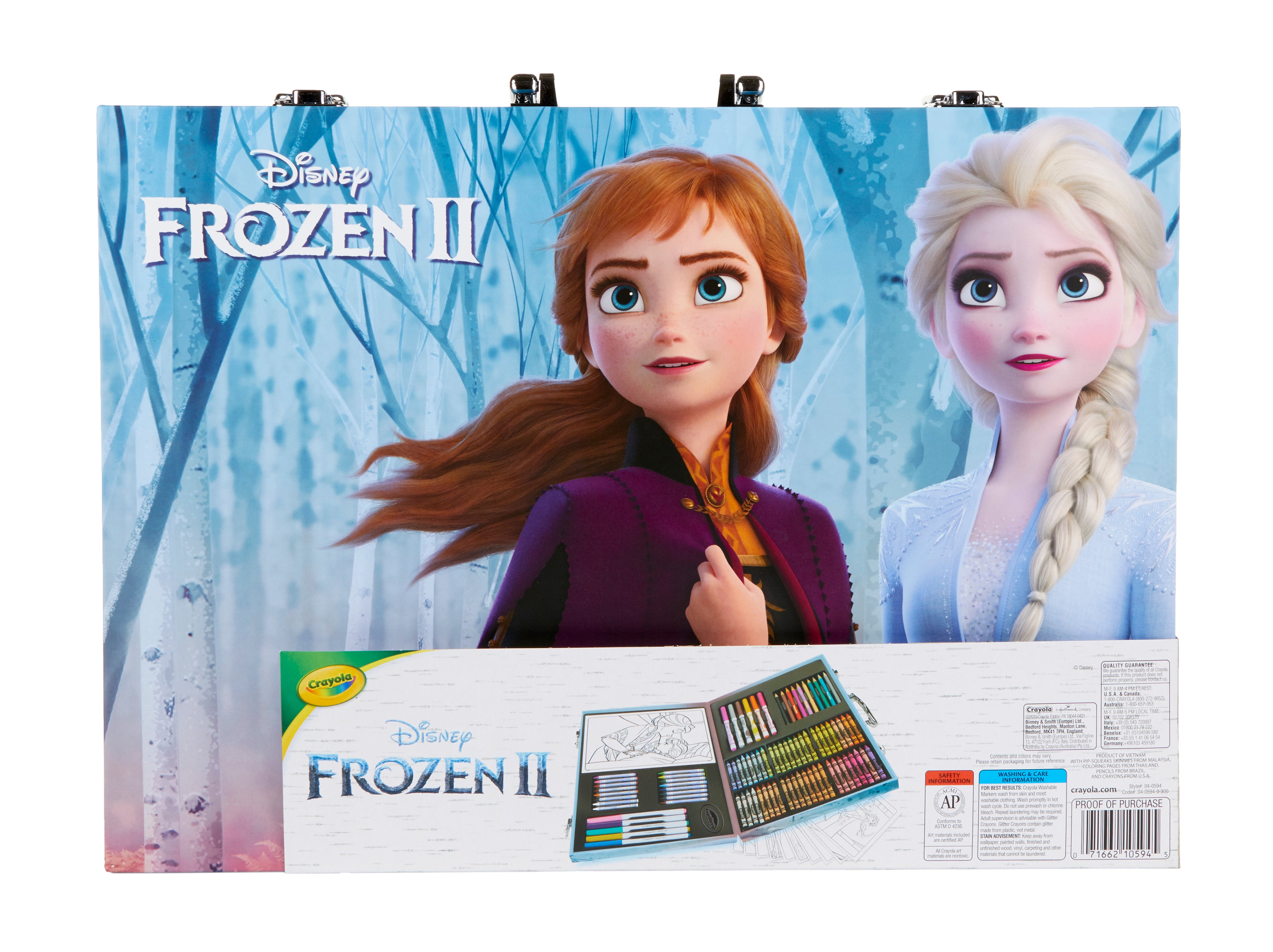 Crayola Frozen 2 Inspiration Art Case Coloring Set, 100 Pieces