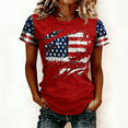 thumbnail image 5 of Women's 250th Anniversary Patriotic T-Shirt - Distressed American Flag Graphic Tee - Short Sleeve Crew Neck Top - USA Independence Day 2026 Casual Shirt Deep Red XL, 5 of 6