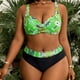 thumbnail image 1 of Trajes de baño Amzcrzy Tankini para mujer, moda para mujer, traje de baño de talla grande, traje de baño estampado con tirantes laterales, traje de baño dividido, traje de baño verde, 4XL, 1 of 9