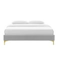 thumbnail image 5 of Modway Sutton Queen Performance Velvet Bed Frame in Light Gray, 5 of 7