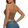 thumbnail image 6 of mgoYE Womens Tube Tops Strapless Crop Tops Basic Backless Sleeveless Going Out Spring Outfits Summer Clothes(Coffee,M), 6 of 7