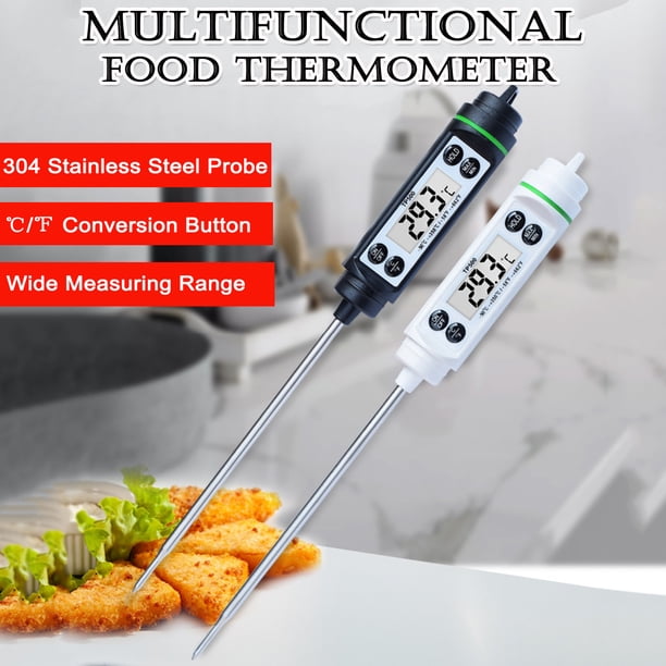 Xihbxyly Termómetro Digital para Alimentos, Sonda de 5.7 Pulgadas, Lecturas Precisas de Temperatura, Amplio Rango de -58 a 572 °F, Pantalla Lcd, 200 Horas de Uso Continuo, para Barbacoa, Leche y Coci