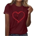 thumbnail image 3 of BLVB Valentines Shirts for Women Trendy Short Sleeve Tee Tops Cute Heart Graphic T Shirts Valentines Gifts for Her, 3 of 4