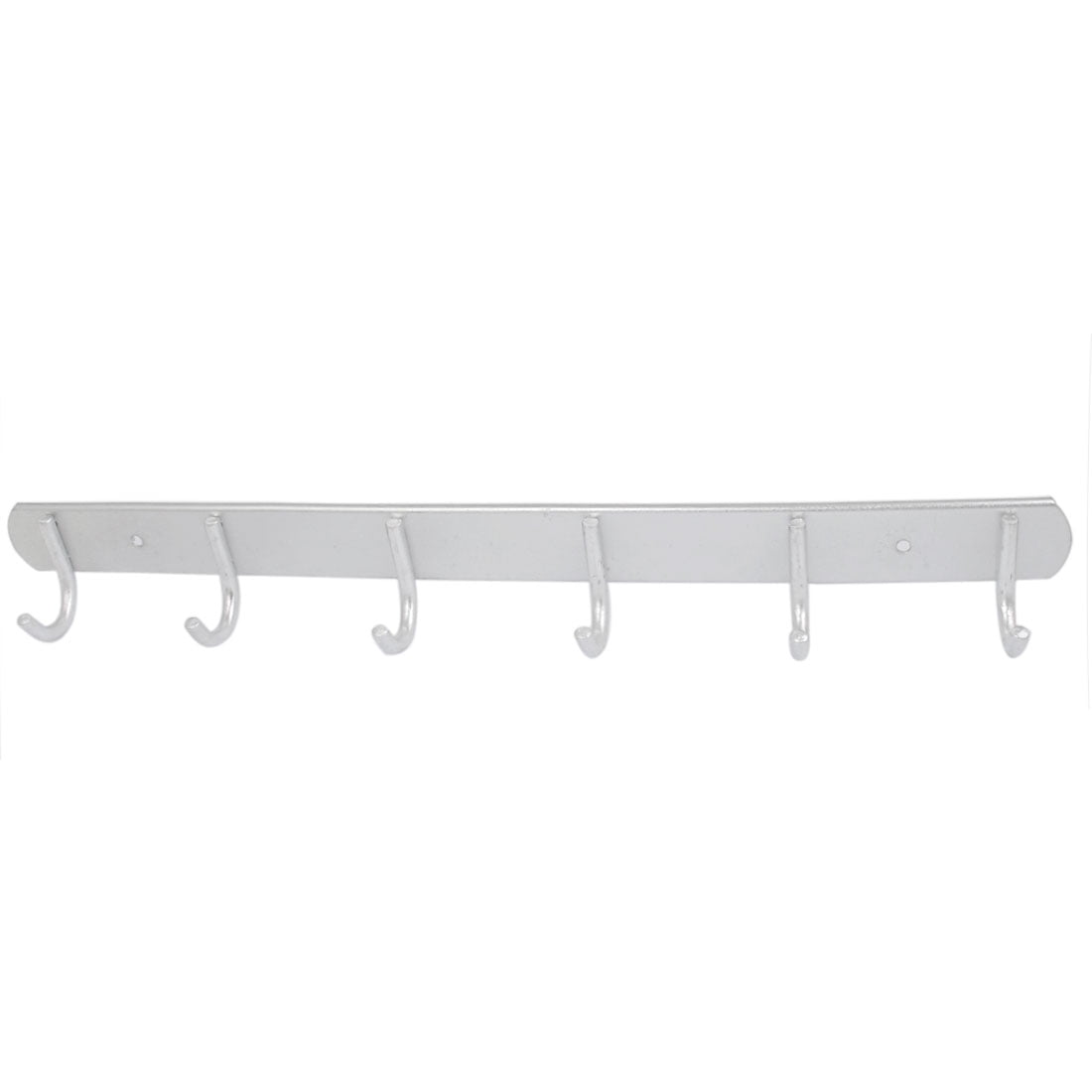 Uxcell 17' Length Wall Mounted Hanger Towel Clothes Hanging Rack Hook Aluminum 6 Hooks