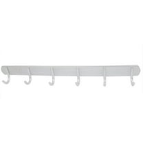 Uxcell Bedroom Kitchen Aluminum 6 Hooks Wall Mounted Hanger Towel Clothes Hanging Rack