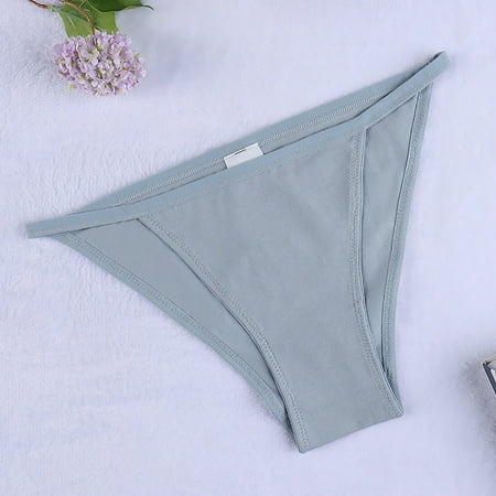 IDALL Womens Underwear Cotton Underwear for Women Seamless Underwear for Women Cotton Plus String Bikini High Cut Stretch Briefs Panties for Women Panties Light Blue S